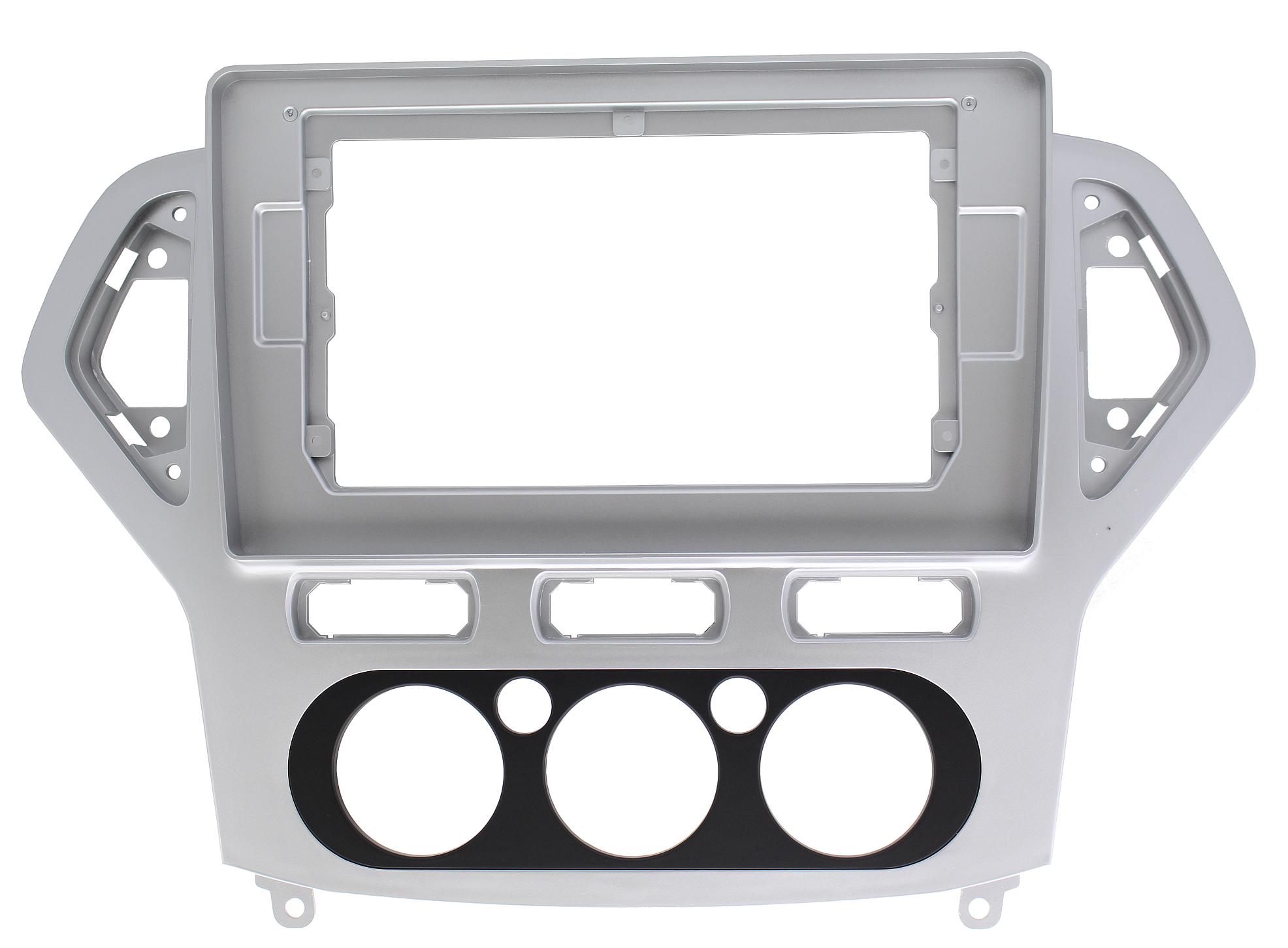 Рамка для установки в Ford Mondeo 2007 - 2010 серебристая (авто без климат контроля) MFA дисплея