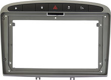 Рамка для установки в Peugeot 408 2012 - 2017, 308 2007 - 2013 MFB дисплея (серая)