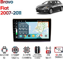 Штатная магнитола Fiat Bravo 2007 - 2011 Wide Media KS9290QR-3/32
