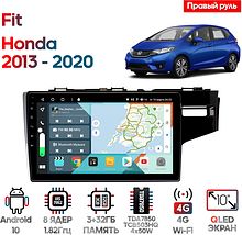 Штатная магнитола Honda Fit 2013 - 2020 Wide Media KS1068QR-3/32 (правый руль)