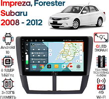 Штатная магнитола Subaru Impreza 2008 - 2012, Forester 2008 - 2012 Wide Media KS9080QR-3/32