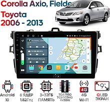 Штатная магнитола Toyota Corolla Axio, Fielder 2006 - 2013 (чёрная) Wide Media KS9094QR-3/32