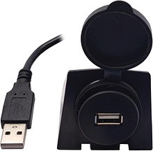 USB кабель для выноса разъема в салон (0,5м, 1*USB2.0) с подставкой